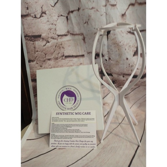 Brunette brown Auburn Red Shag short hair modacrylic Wig Nature Blend with stand - Picture 6 of 6